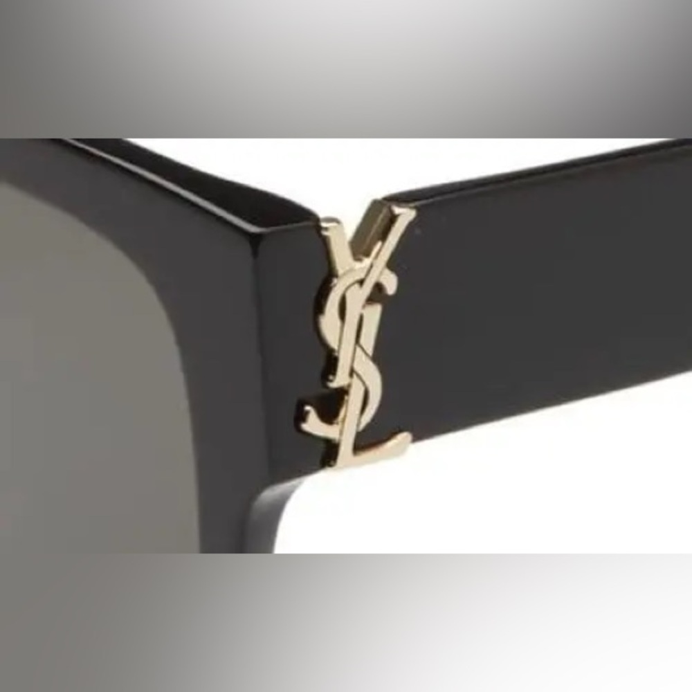 SAINT LAURENT 56mm Cat Eye Sunglasses, BRAND NEW, Black, $580 - Picture 4 of 10